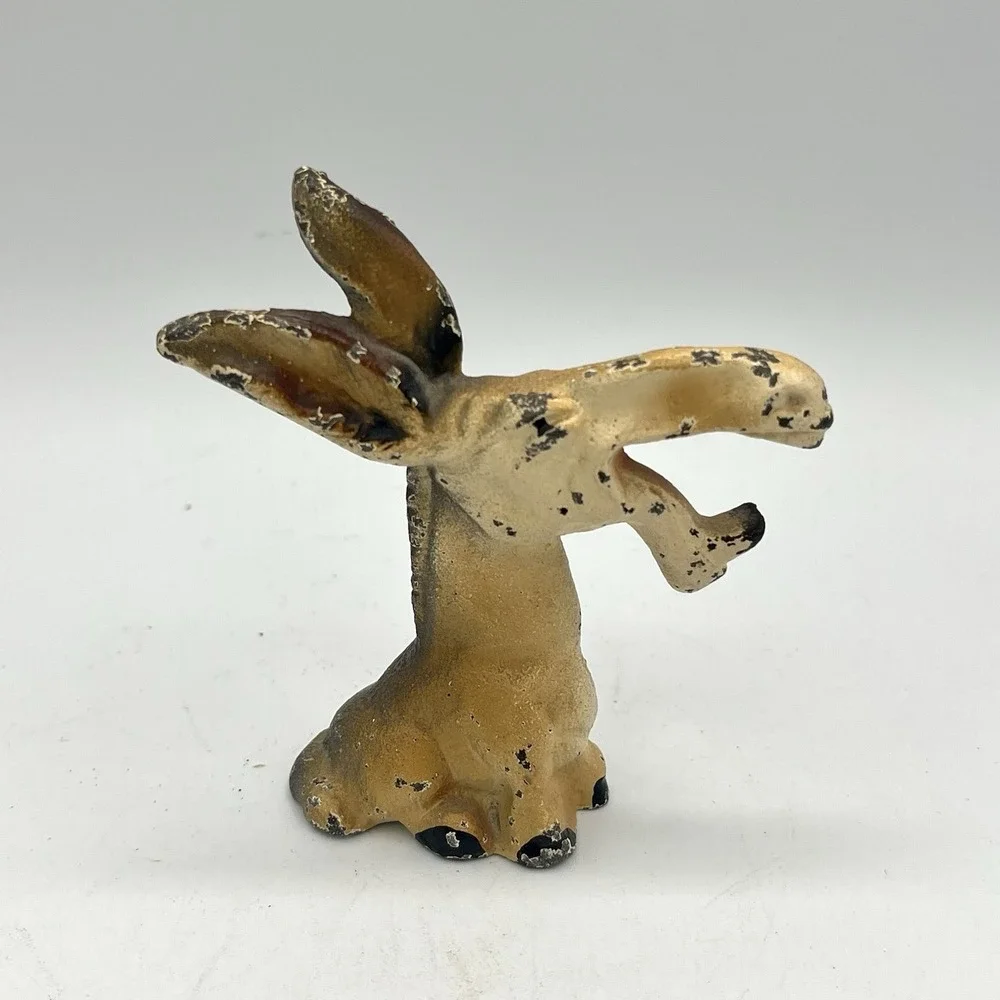 Antique Cast Iron Lauging Donkey Figurine Bottle Opener Vintage Democrat Mule